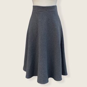NWT Oak + Fort Women’s A-Line Dark Gray Waffle Knit Midi Skirt XS